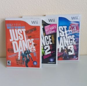 Just Dance 1,2, and 3 for Nintendo Wii